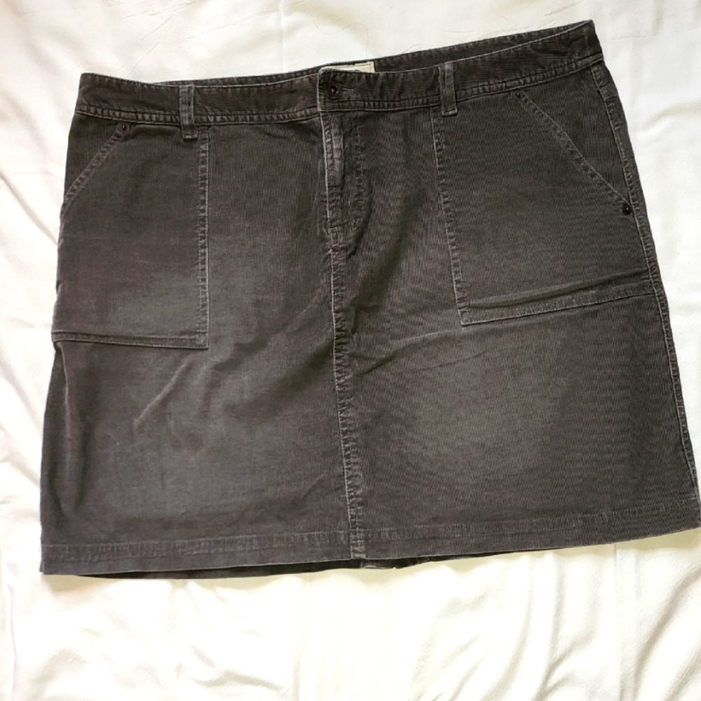 Classic Gray North Face Corduroy Women's Skirt